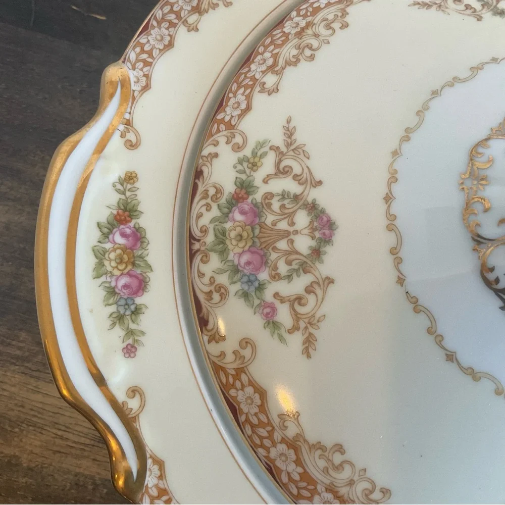 Noritake Rosebud 6002 round 10 Inch Elegant Floral Lidded Tureen Covered Dish